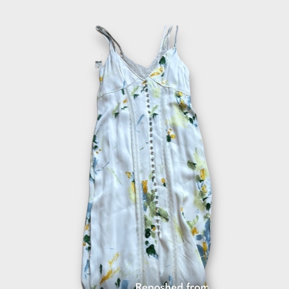 Anthropologie Lace Button Slip Dress - Picture 5 of 12